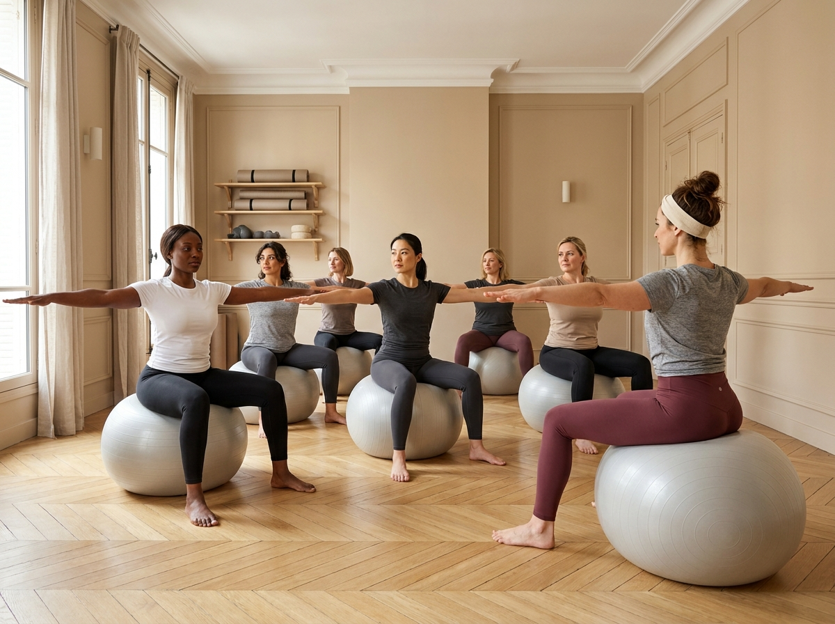 Pilates ballon et chaise